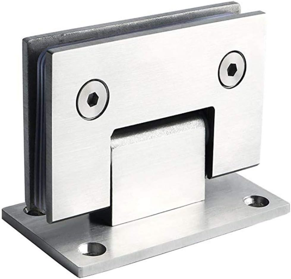 Hinge Stainless Steel Bathroom Clip 2PCS-sliver JU Frameless Glass Door Hinges Shower Room Accessories 180 Degree Glass Door Hinge
