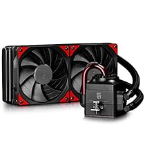 DEEPCOOL CAPTAIN240 EX Visible Liquid Cooling Water Cooler Liquid Cooler Red LED Light 240mm Radiator Quiet Fan