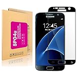 Galaxy S7 [Full Coverage] Glass Screen Protector, SPO4u [0.2mm,2.5D][Bubble-Free][9H Hardness][HD Clear]Tempered Glass Screen Protector for Samsung Galaxy S7 [NOT FOR S7 EDGE] (Black)
