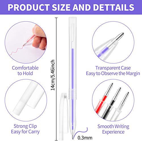 8 Pieces Heat Erase Pen Fabric Marking Pens Heat Erasable Pens with 56