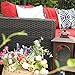 PHI VILLA Outdoor Sectional Rattan Sofa - Wicker Patio Furniture Set (Red)
