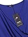 Laksmi Women's Short v-Neck Solid Sleeve Knee Fit-and-Flare Dress, Blue, Medium