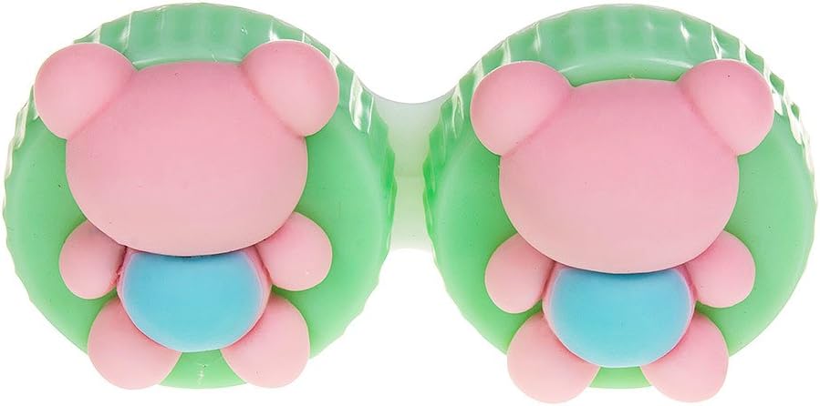 Coloured Contacts Teddy Lens Case (Green)
