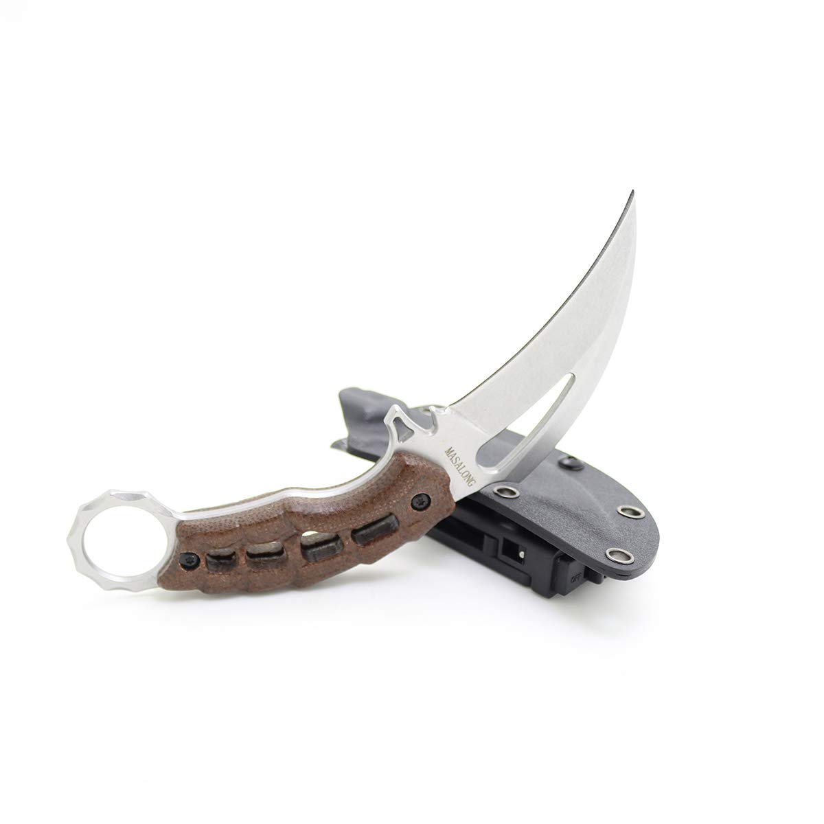 MASALONG Saucerman KNI185 Claw Knife Hollow Handle with kydex Sheath