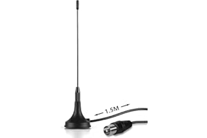 August DTA180 Digital TV Antenna - Portable Indoor/Outdoor Aerial for USB TV Tuner/Digital Television/DAB Radio - with Magnet