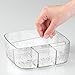 iDesign InterDesign Rain Cosmetic Removable Divider for Vanity Cabinet to Hold Makeup, Beauty Products-Clear, 16.51 x 16.51 x 6.35 cm, Organizer Bin