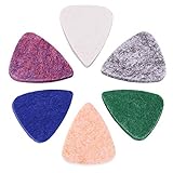 Rinastore 6 Pack Felt Picks For Ukulele FUP-1 Colorful Uke Picks(FUP-1 6Pack Colorful)