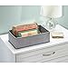 InterDesign Aldo Fabric Dresser drawer and Closet Storage Organizer for Underwear, Socks, Bras, Tights, Leggings - Gray
