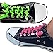 FOOTMATTERS No Tie Shoe Laces for Kids and Adults - Elastic Curly Shoelaces for Sneakers - Pink - 1 Pair