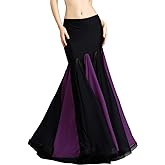 ROYAL SMEELA Belly Dance Costume for Women Chiffon Belly Dancing Skirts Maxi Fishtail Skirt Ruffle Mermaid Skirt Dress Outfit