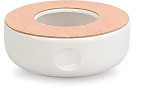 BAMBOO'S GROCERY LOKII Ceramic Teapot Warmer, Teapot Heater, Tea Light Warmer, Suitable for Teapot and Mugs, 6 Inches (Candles not Included)