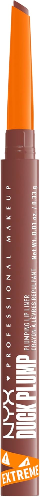 NYX Duck Plump Plumping Lip Liner Nude Flip 0.04 oz Dual-Edge Tip