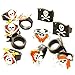 Rubber Pirate Rings - 2 Dozen Pirate Night on Cruise, Halloween, Costume Dress Up for Party, Easter Egg Fillers, and More, Dazzling Toys, Black