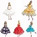 FairyStar Beautiful Fashion Ballet Skirt Dress Set for Barbie Doll Girls' Birthday Gift (5 Kind Style，Style Random)