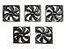 APEVIA AF512S-BK 4 Pin & 3 Pin Silent Case Fan Best Value, 120mm, Black, 5 Piece primary