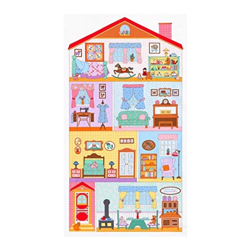 Kaufman Fabrics Penny's Dollhouse 24'' Panel Fabric, Sweet