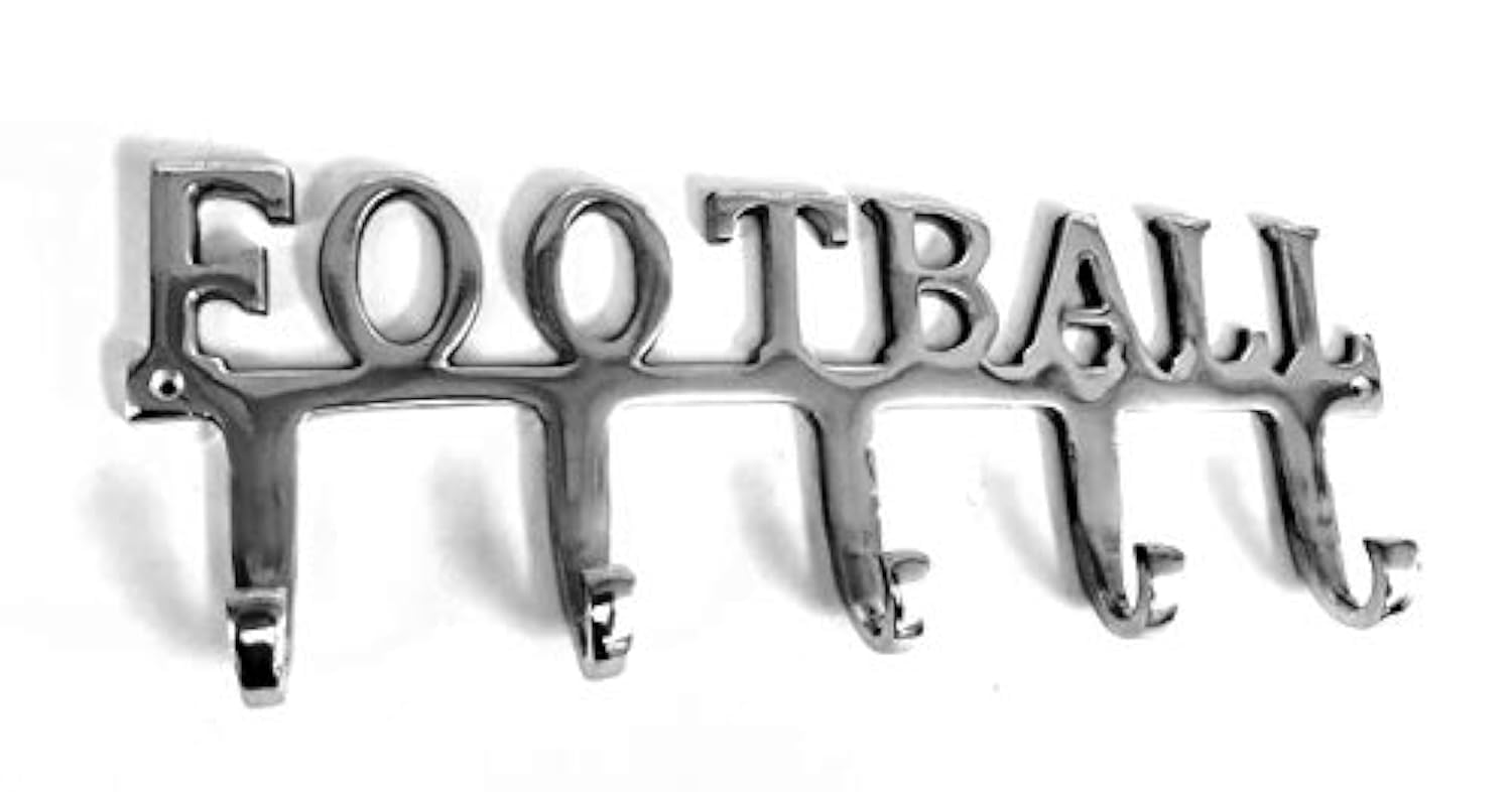 Chattels Football Rack 5 Hooks Football Bedroom Medals kit Gown Coat Hanger Highly Polished Aluminium
