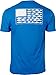 Columbia PFG Americana Saltwater Fish Flag T-Shirt (Vivid Blue, X-Large)