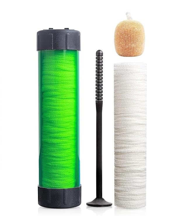 5M Pva Mesh Kit 18mm 25mm 37mm Wide Pva Mesh Carp Fishing Accessories with Funnel & Plunger System, Fast Melt Pva Mesh Bag Fishing Refill for Boilie Bait Feeding (18mm White)