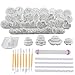 Tebery 21 Sets/ 68pcs Cake Decoration Tool Kit, Homemade Modeling Tools For Fondant Cake Cookie Cutter Mold Sugarcraft Icing Decorating