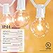 Outdoor Patio String Lights 100Feet G40 Backyard Lights with 104 5W Edison Clear Bulbs(4 Spare), UL Listed Waterproof Hanging Lights for Balcony Porch Bistro Party Decor, C7 E12 Socket, White