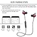 Bluetooth Headphones, GRDE Bluetooth Earbuds Magnetic Wireless Earbuds Stereo in-Ear Earphones Noise Cancelling Running Headset with Mic Compatible for Samsung Note 8 Cell Phones(Red)
