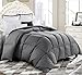 ROSECOSE Luxurious Medium Weight Goose Down Comforter King Size Duvet Insert All Seasons Hypo-allergenic 1200 Thread Count 750+ Fill Power 100% Cotton Shell Down Proof Tabs Gray (King, Gray)