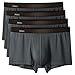 David Archy Men's 4 Pack Basic Solid Ultra Soft Underwear Bamboo Rayon Trunks
