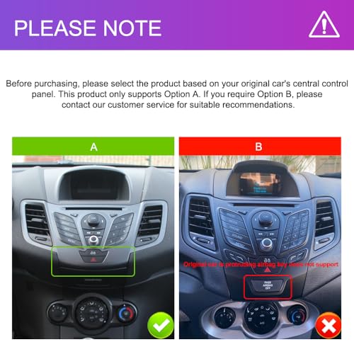 6G+128G 8 Core Wireless Carplay Android Car Radio for Ford Fiesta MK7 2009-2016 9.7 Inch Car Radio with Android Car GPS Navi WiFi Mirror Link Bluetooth FM/RDS/DSP EQ/USB/SWC Rear Camera