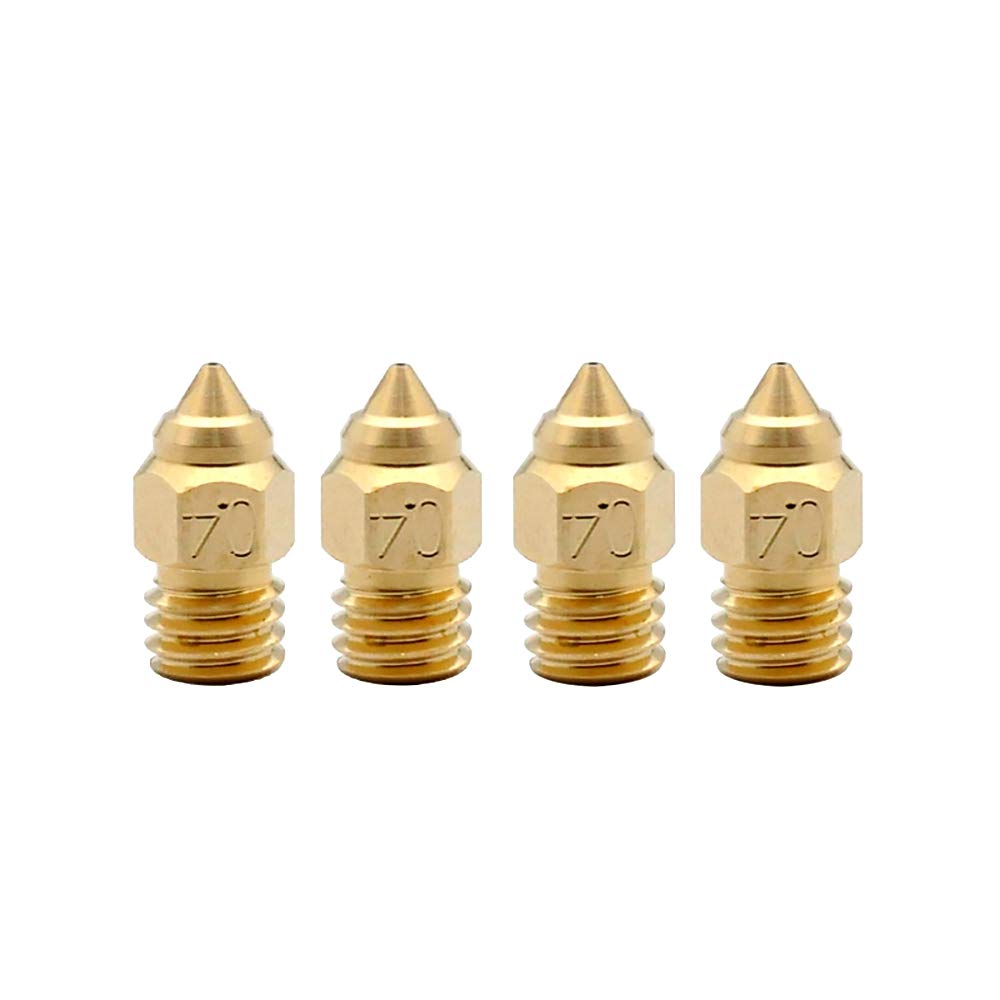 4pcs CR-6 SE MK Brass Nozzle 0.4mm Upgrade for CR6 SE/Max, CR-5 PRO, CR-10 V2 CR10 Ender 3 V2 Ender 5 Ender 3 Pro 3D Printer (4x 0.4mm)