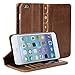 iPhone 6s Plus Wallet Case, GMYLE [Book Case] iPhone 6s Plus case Wallet Book Case Vintage for iPhone 6s Plus - Brown Classic [Crazy Horse Pattern] [PU Leather] Book style Wallet Case Cover