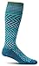 Sockwell Women's Chevron Moderate Graduated Compression Sock, Teal - S/M