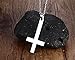 Dreamstone Stainless Steel Upside Down Cross Necklace for Men,Inverted Pendant with Chain,24