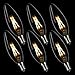 LIGHTSTORY B10 3W LED Candelabra Bulb 40W Equivalent, E12 Base, 2700K, Non-dimmable, 6-Pack