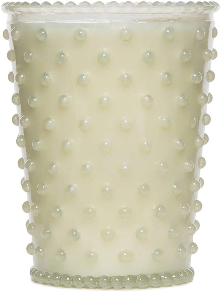 Simpatico Hobnail Candle, White Flower