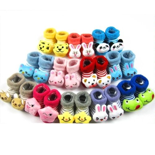 Lowestbest Baby Soft Sole Prewalkers Skid-Resistant Baby Girl Toddler Socks 3-12 months