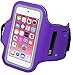 i2 Gear Running Exercise Armband for iPod Touch 7th, 6th and 5th Generation Devices with Adjustable Sport Band, Reflective Border, Touch Screen Protection and Key Holder (Purple)
