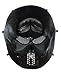 Everlife Shop CS Protective Mask Halloween Airsoft Paintball Tactical Full Face Masquerade Skull Skeleton Mask (Black/White)