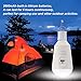 Solar Bulb, PRODELI Outdoor Indoor Portable LED Emergency Blub Hanging 7W E27 Base 12-LED 2600mAh Tent Light and Fan Rechargeable Battery Lantern Lamp for Camping Fishing Hiking Party with USB