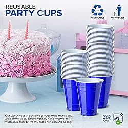 16-Ounce Plastic Party Cups in Blue