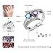 Lam Hub Fong Personalized Mothers Rings with 2 Simulated Birthstones Womens Engagement Rings Promise Name Rings For Her