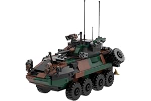 Toyvanta LAV-25 Infantry Fighting Vehicle, 1/35 Scale Modular Armored Car Building Blocks Set, Functional Rolling Recon Vehic