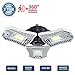 Led Garage Lights Motion Sensor Garage Lighting 60W 6000 LM Three Leaf Garage Led Lights Ceiling Led Adjustable Light Deformable Garage Light Bulb (Motion Activated Version)