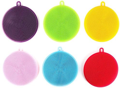 Magic Sponges Antibacterial Silicone Sponges Best Suitable for Kitchens Sponges Non Stick Mildew Brush for Washing Pan / Bowl / Wash Fruit and Vegetable - Easy to Clean Dishes