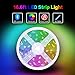 Miume 16.4ft Music LED Strip Lights, Led Color Changing Strip Lights, Led Lights Strip with Remote and APP Controller for Home Lighting Kitchen Bed Room Flexible, Change The Light Color with Music