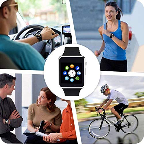 Hocent Smart Watch Phone, Smartwatch with SD Card Camera Pedometer Call Text SNS SMS Sync SIM Card Slot Music Player Alarm Compatible with Android and iPhone (Partial Functions) for Men Women Teens - Thumbnail 6
