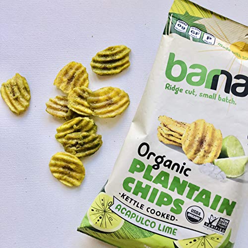 Barnana Organic Plantain Chips Acapulco Lime 5 Ounce, 3 Pack