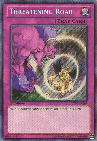 Yu-Gi-Oh! - Threatening Roar (LCYW-EN297) - Legendary Collection 3: Yugi's World - 1st Edition - Secret Rare