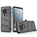 ZIZO Bolt Series for Samsung Galaxy S9 Plus Case Military Grade Drop Tested with Tempered Glass Screen Protector Holster Metal Gray Black