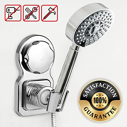 Eutuxia Adjustable Shower Head Holder Bracket Removable Vacuum